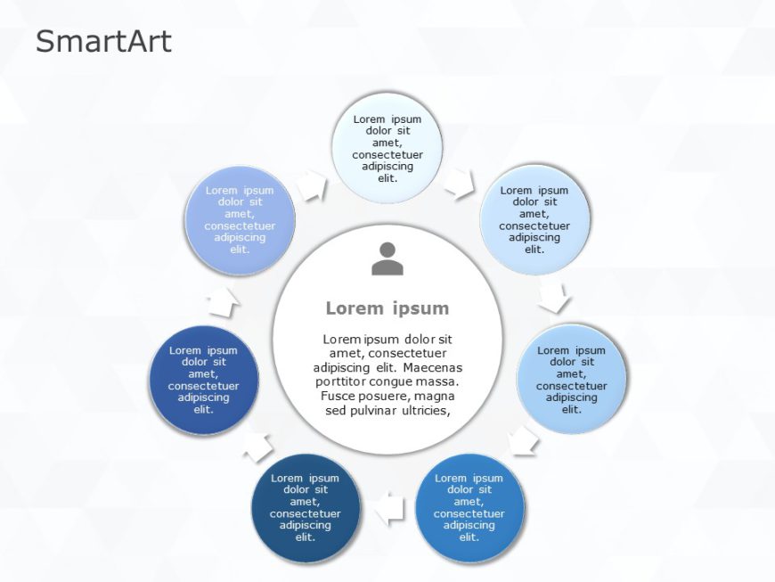 SmartArt Cycle Basic Cycle 7 Steps