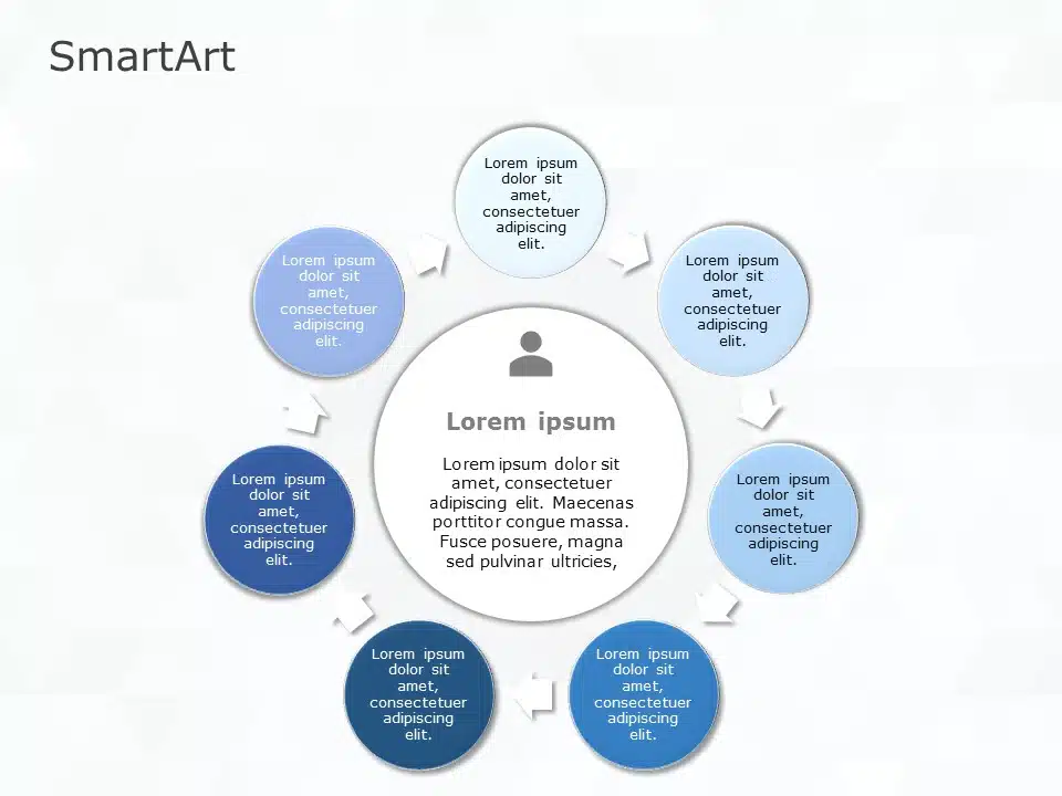 SmartArt Cycle Basic Cycle 7 Steps & Google Slides Theme