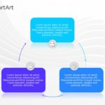 SmartArt Cycle Block Cycle 3 Steps & Google Slides Theme