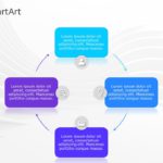 SmartArt Cycle Block Cycle 4 Steps & Google Slides Theme