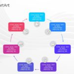 SmartArt Cycle Block Cycle 7 Steps & Google Slides Theme