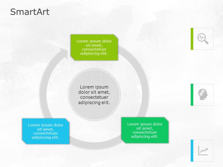 SmartArt Cycle Continuous Cycle 3 Steps & Google Slides Theme
