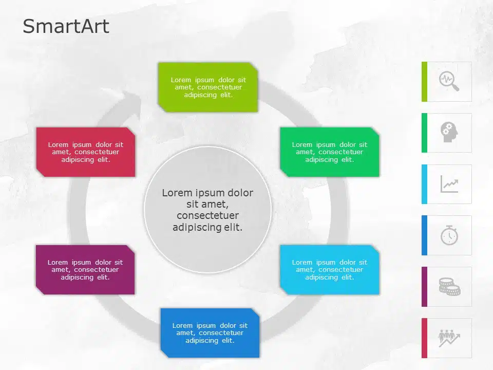 SmartArt Cycle Continuous Cycle 6 Steps & Google Slides Theme