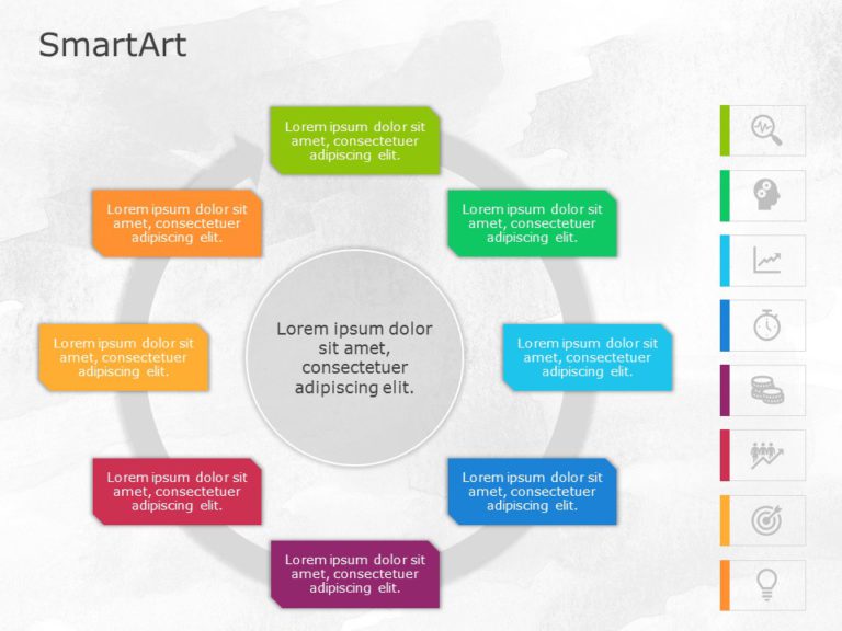 SmartArt Cycle Continuous Cycle 8 Steps & Google Slides Theme