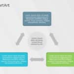 SmartArt Cycle Multidirectional Cycle 3 Steps & Google Slides Theme