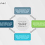 SmartArt Cycle Multidirectional Cycle 4 Steps & Google Slides Theme