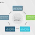 SmartArt Cycle Multidirectional Cycle 5 Steps & Google Slides Theme