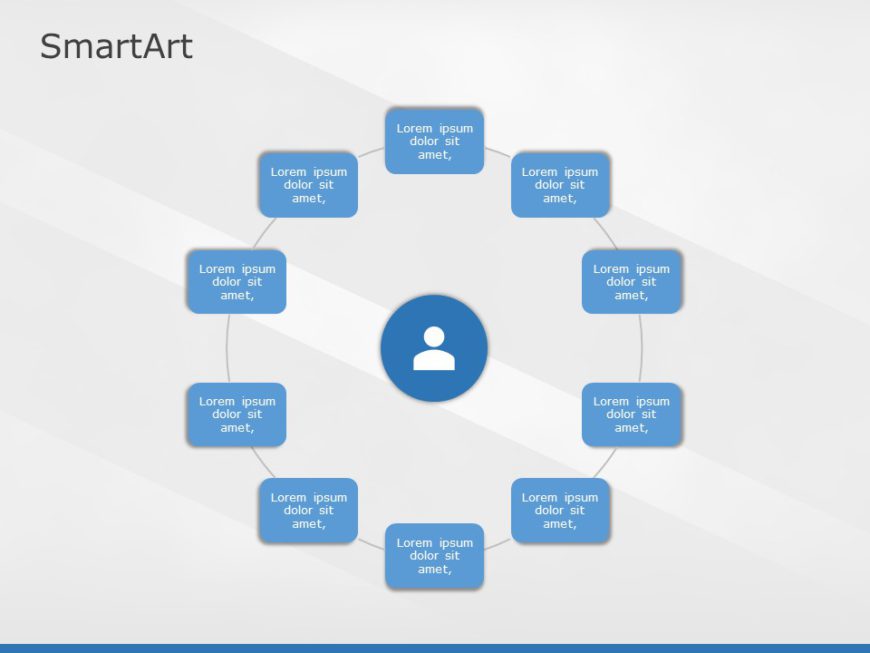 SmartArt Cycle Non Directional Cycle 10 Steps