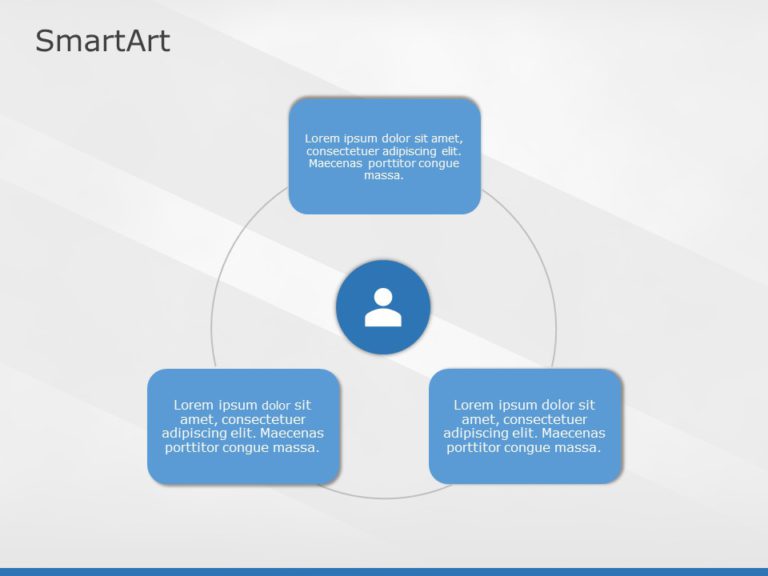 SmartArt Cycle Non Directional Cycle 3 Steps & Google Slides Theme