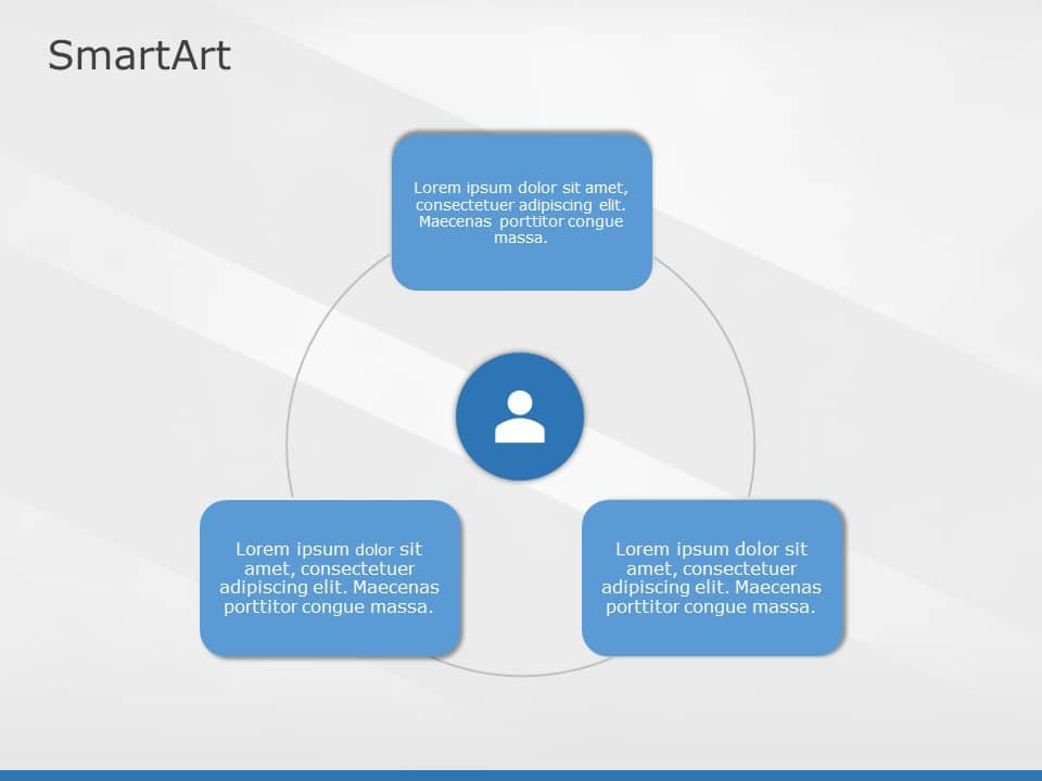 SmartArt Cycle Non Directional Cycle 3 Steps & Google Slides Theme
