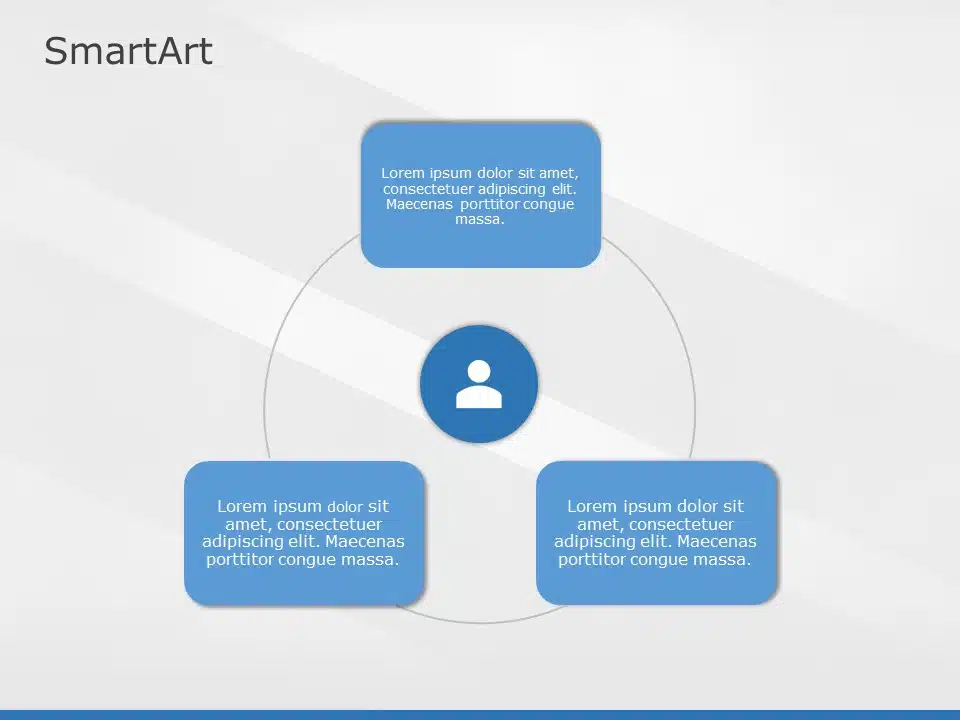 SmartArt Cycle Non Directional Cycle 3 Steps & Google Slides Theme