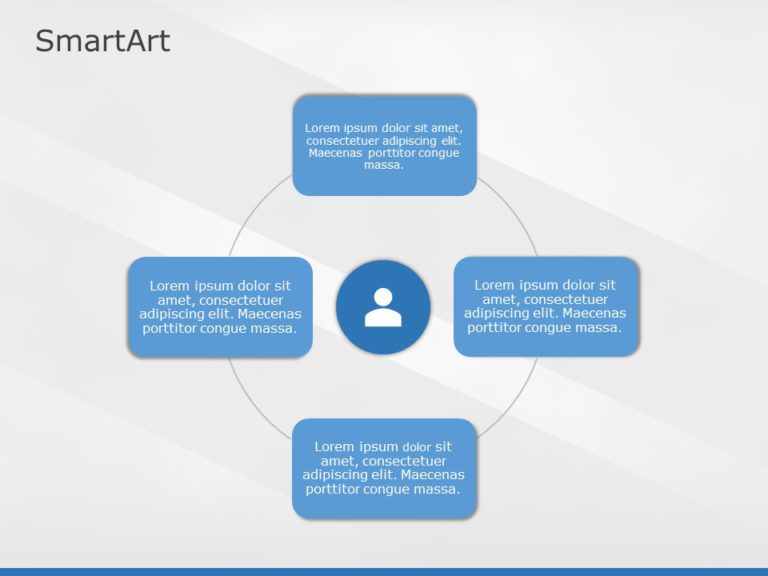 SmartArt Cycle Non Directional Cycle 4 Steps & Google Slides Theme