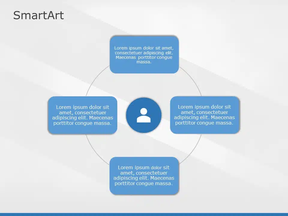 SmartArt Cycle Non Directional Cycle 4 Steps & Google Slides Theme