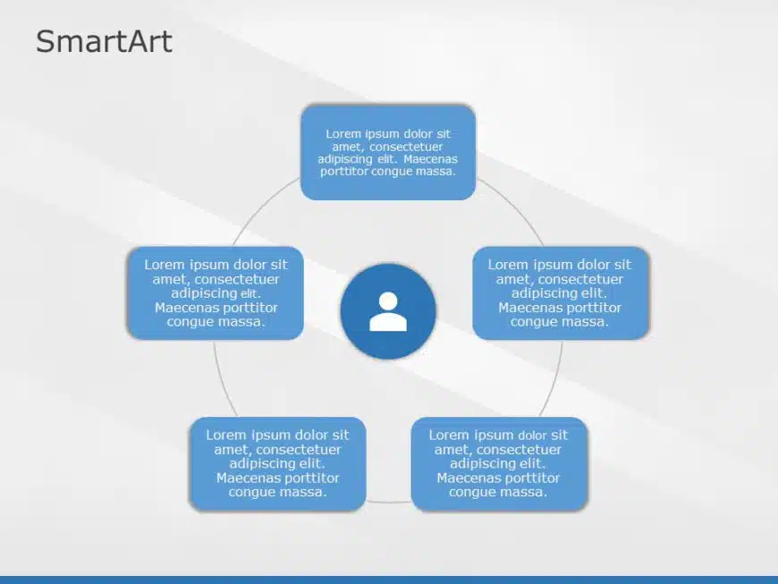 SmartArt Cycle Non Directional Cycle 5 Steps