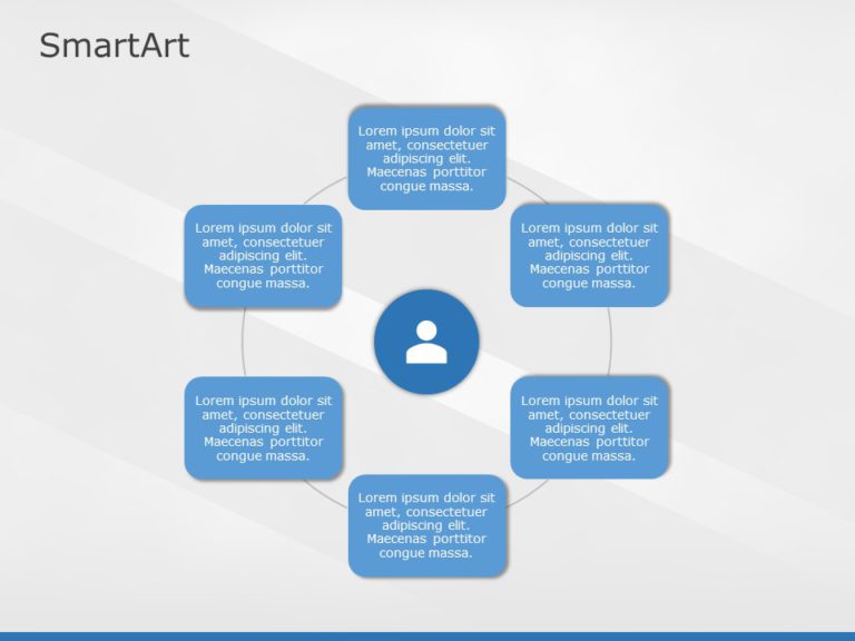 SmartArt Cycle Non Directional Cycle 6 Steps & Google Slides Theme