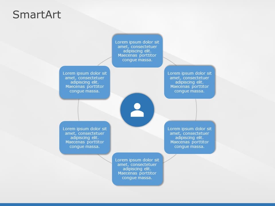 SmartArt Cycle Non Directional Cycle 6 Steps & Google Slides Theme