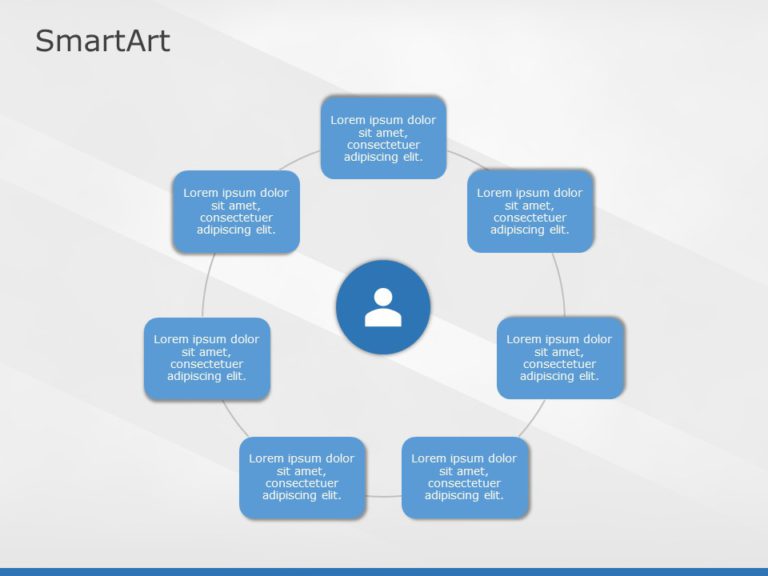 SmartArt Cycle Non Directional Cycle 7 Steps & Google Slides Theme