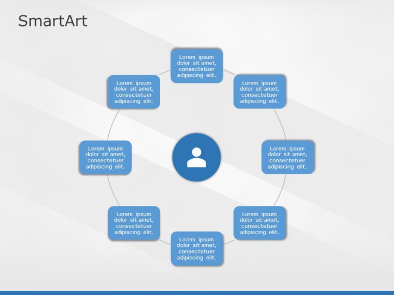 SmartArt Cycle Non Directional Cycle 8 Steps & Google Slides Theme