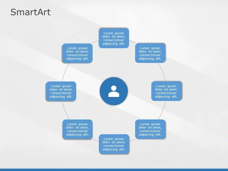 SmartArt Cycle Non Directional Cycle 8 Steps & Google Slides Theme