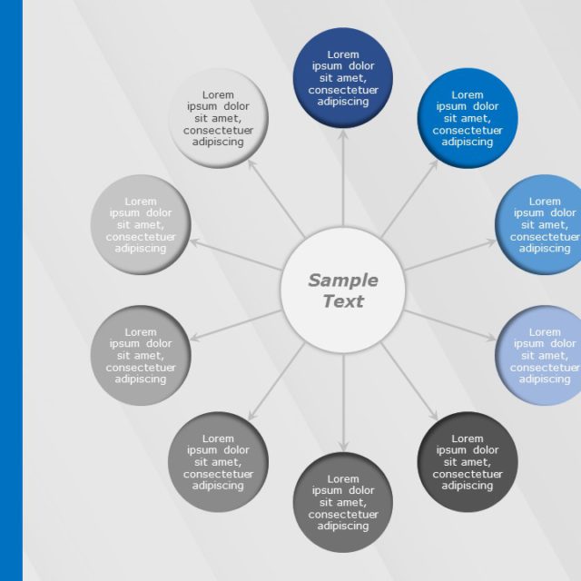 SmartArt Cycle Radial 3 Steps