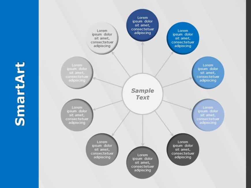 SmartArt Cycle Radial 10 Steps