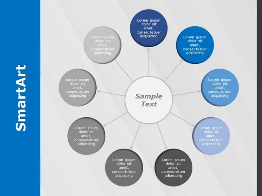 SmartArt Cycle Radial 9 Steps