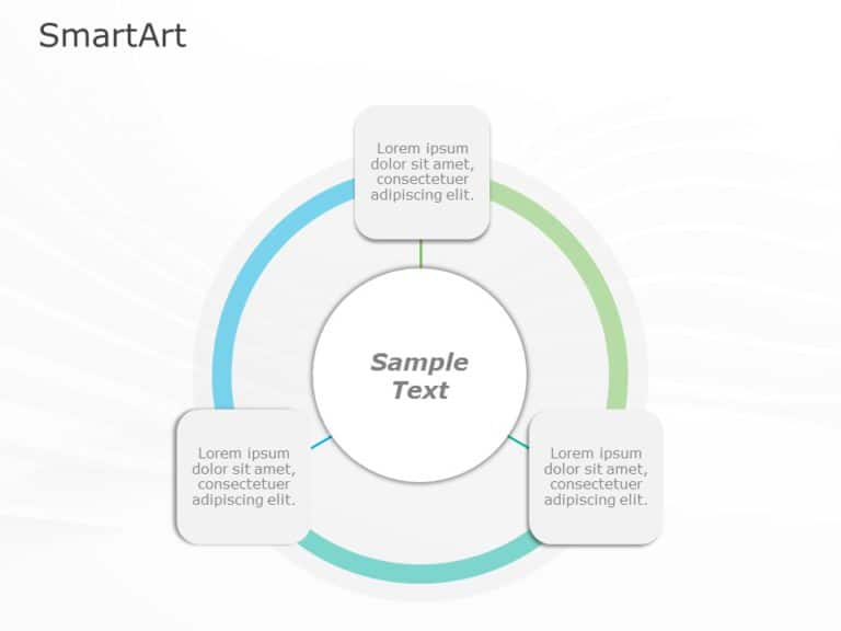 SmartArt Cycle Radial Cycle 3 Steps & Google Slides Theme