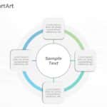 SmartArt Cycle Radial Cycle 4 Steps & Google Slides Theme