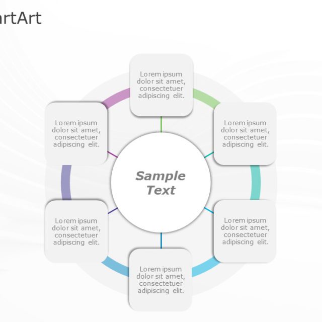 SmartArt Cycle Radial Cycle 3 Steps