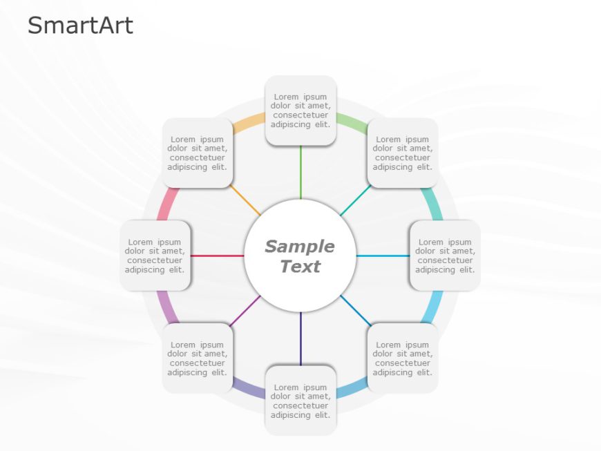 SmartArt Cycle Radial Cycle 8 Steps