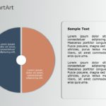 SmartArt Cycle Segmented Pie 2 Steps & Google Slides Theme