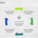 SmartArt Cycle Text Cycle 4 Steps & Google Slides Theme