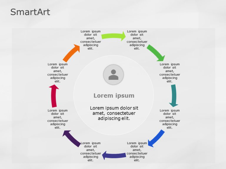 SmartArt Cycle Text Cycle 8 Steps & Google Slides Theme