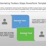 SmartArt List Alternating Textbox 2 Steps PowerPoint Template & Google Slides Theme