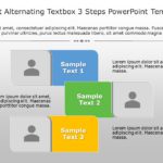 SmartArt List Alternating Textbox 3 Steps PowerPoint Template & Google Slides Theme
