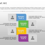 SmartArt List Alternating Textbox 5 Steps PowerPoint Template