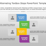 SmartArt List Alternating Textbox 4 Steps PowerPoint Template & Google Slides Theme