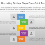 SmartArt List Alternating Textbox 5 Steps PowerPoint Template & Google Slides Theme