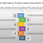 SmartArt List Alternating Textbox 6 Steps PowerPoint Template & Google Slides Theme