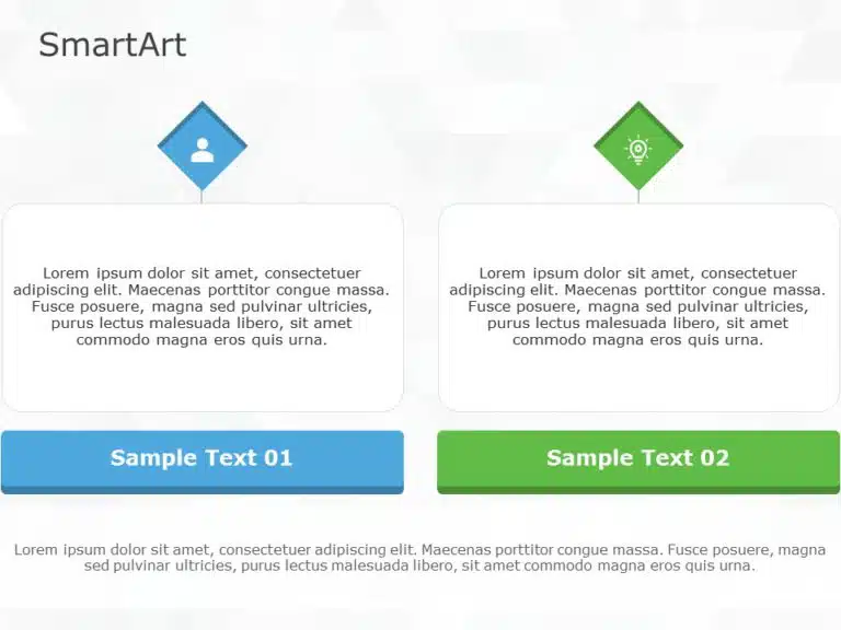 SmartArt List Architecture Layout 2 Steps & Google Slides Theme