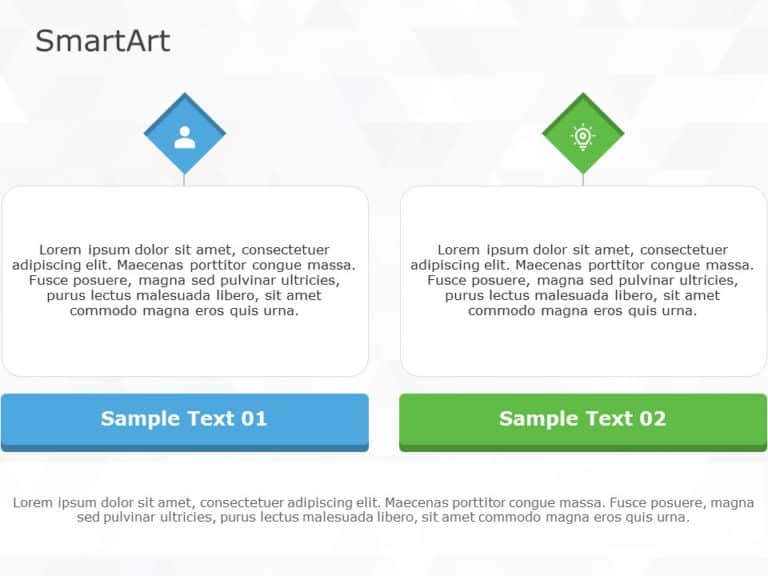 SmartArt List Architecture Layout 2 Steps & Google Slides Theme