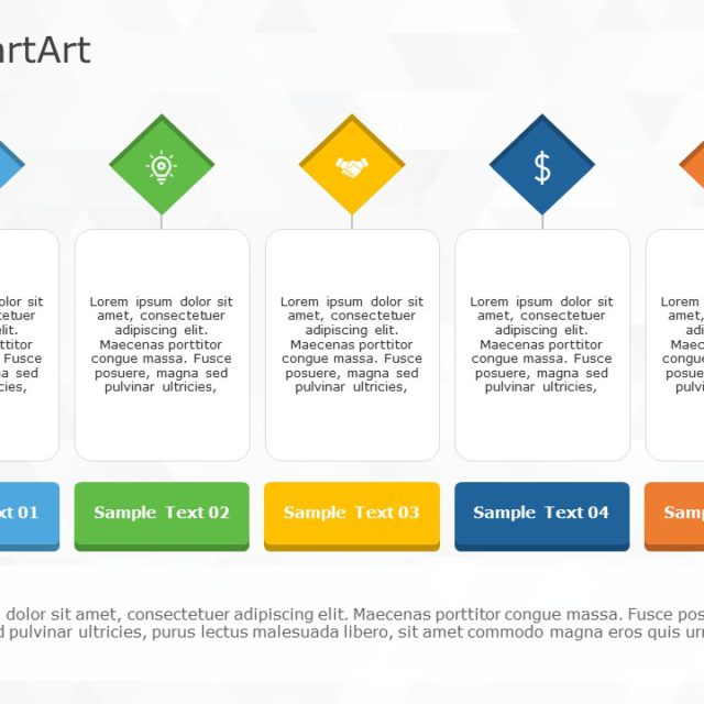 SmartArt List Architecture Layout 5 Steps | SlideUpLift