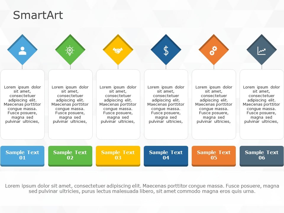 SmartArt List Architecture Layout 6 Steps