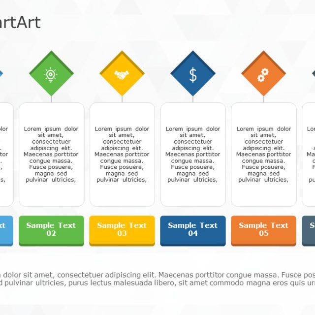 SmartArt List Architecture Layout 6 Steps