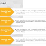 SmartArt List Arrows 4 Steps PowerPoint Template & Google Slides Theme