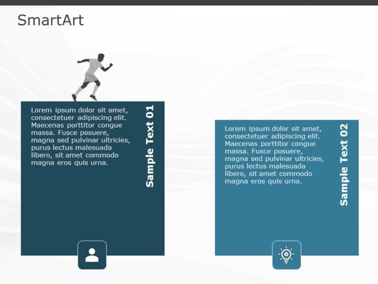 SmartArt List Box 2 Steps & Google Slides Theme