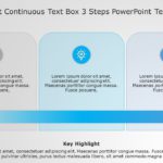 SmartArt List Continuous Text Box 3 Steps PowerPoint Template & Google Slides Theme
