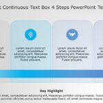 SmartArt List Continuous Text Box 4 Steps PowerPoint Template & Google Slides Theme