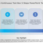 SmartArt List Continuous Text Box 5 Steps PowerPoint Template & Google Slides Theme
