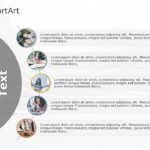SmartArt List Curved 5 Steps & Google Slides Theme